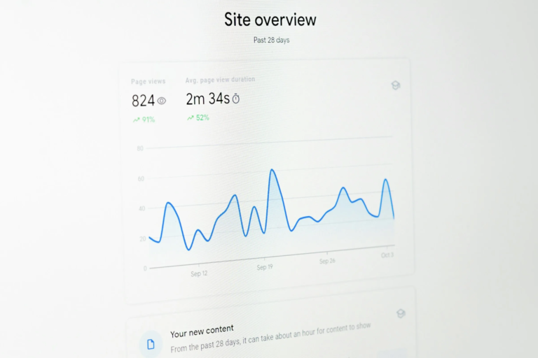 Website overview analytics