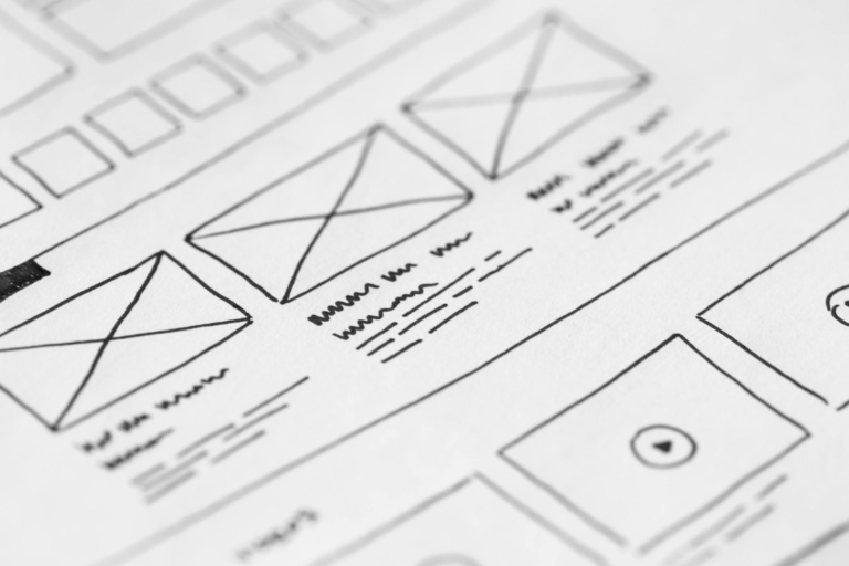 Layout sketches without visual styling